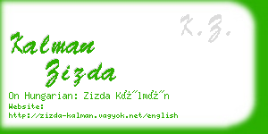 kalman zizda business card